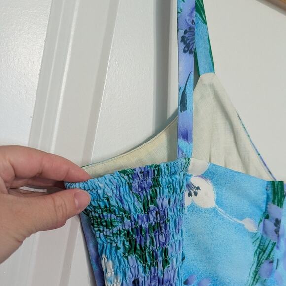 Vintage 60s Sun Fashions of Hawaii Floral Faux Wrap Maxi Dress Tank Honolulu 12 - Picture 5 of 6